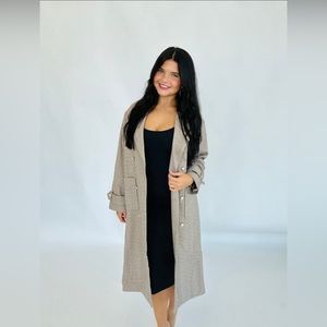 Andree By Unit Mocha Pattern Midi Coat